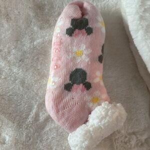 NWT Disney Pink Minnie Mouse Slipper Socks